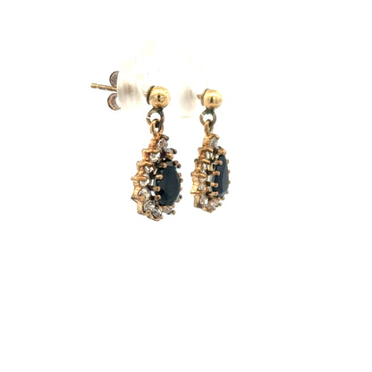 Pair of 9ct yellow gold earrings weighing 1.8g, featuring simple and elegant design, ideal for everyday wear.