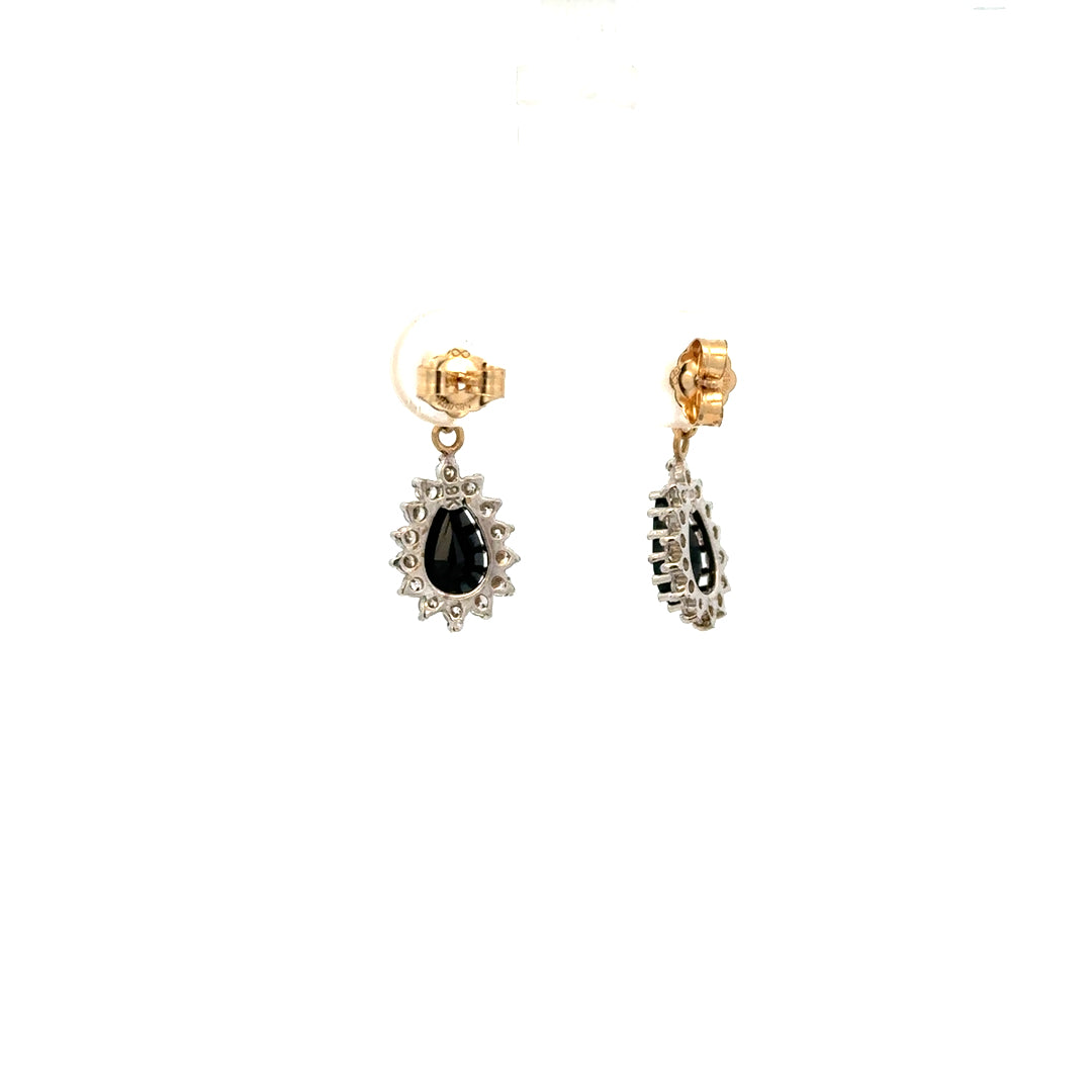 9ct yellow gold earrings weighing 1.9g, featuring a classic design and polished finish, unbranded jewelry accessory.