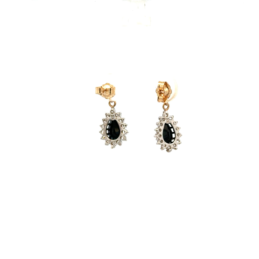 9ct yellow gold earrings weighing 1.9g, featuring a simple and elegant design, unbranded jewelry for everyday wear.