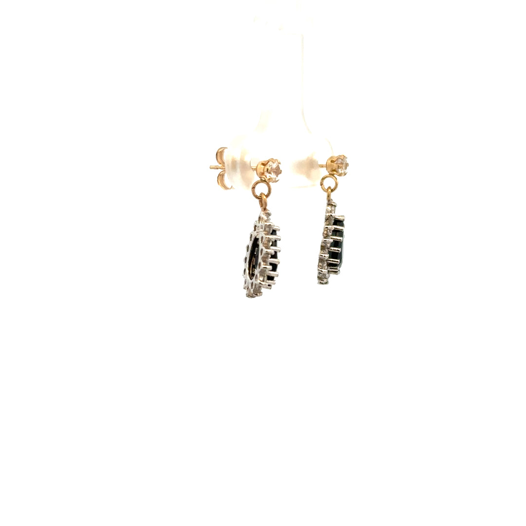 9ct yellow gold earrings weighing 1.9g, featuring a simple elegant design, unbranded jewelry for women or girls.