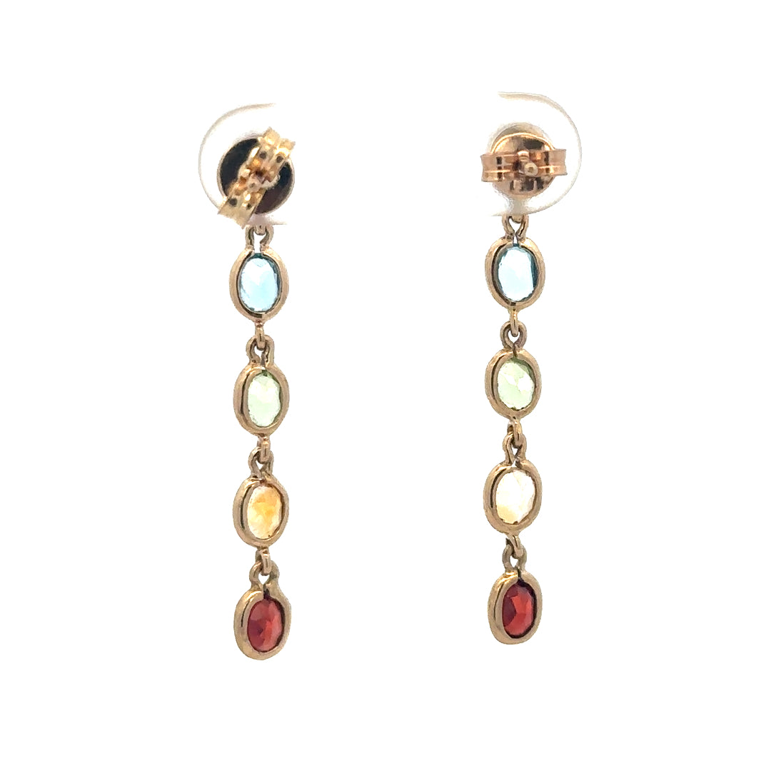 9ct yellow gold earrings weighing 2.1g, featuring a classic design with polished finish, suitable for everyday wear.