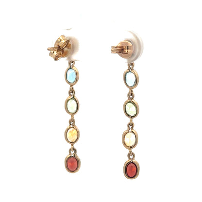 9ct yellow gold earrings weighing 2.1g, featuring a classic design, shown on a neutral background.