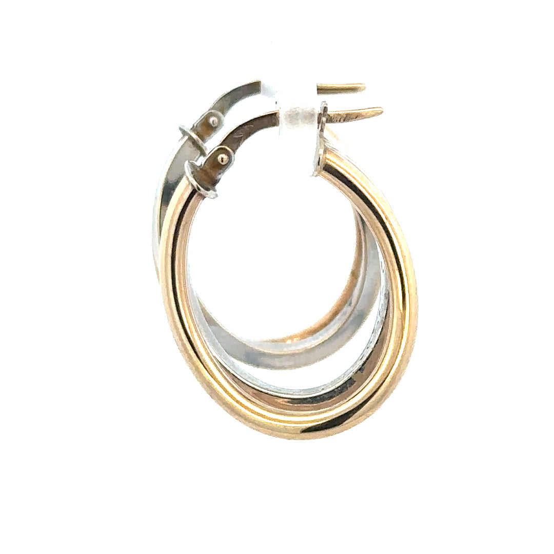9ct yellow gold earrings weighing 2.3g, shown with polished finish and classic design, suitable for everyday wear.