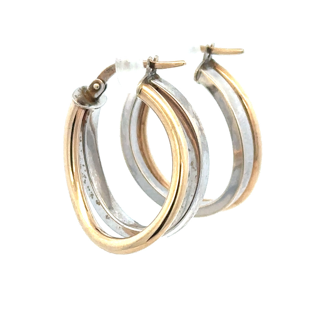 Pair of 9ct yellow gold earrings weighing 2.3g, with a classic and elegant design, unbranded jewelry accessory.
