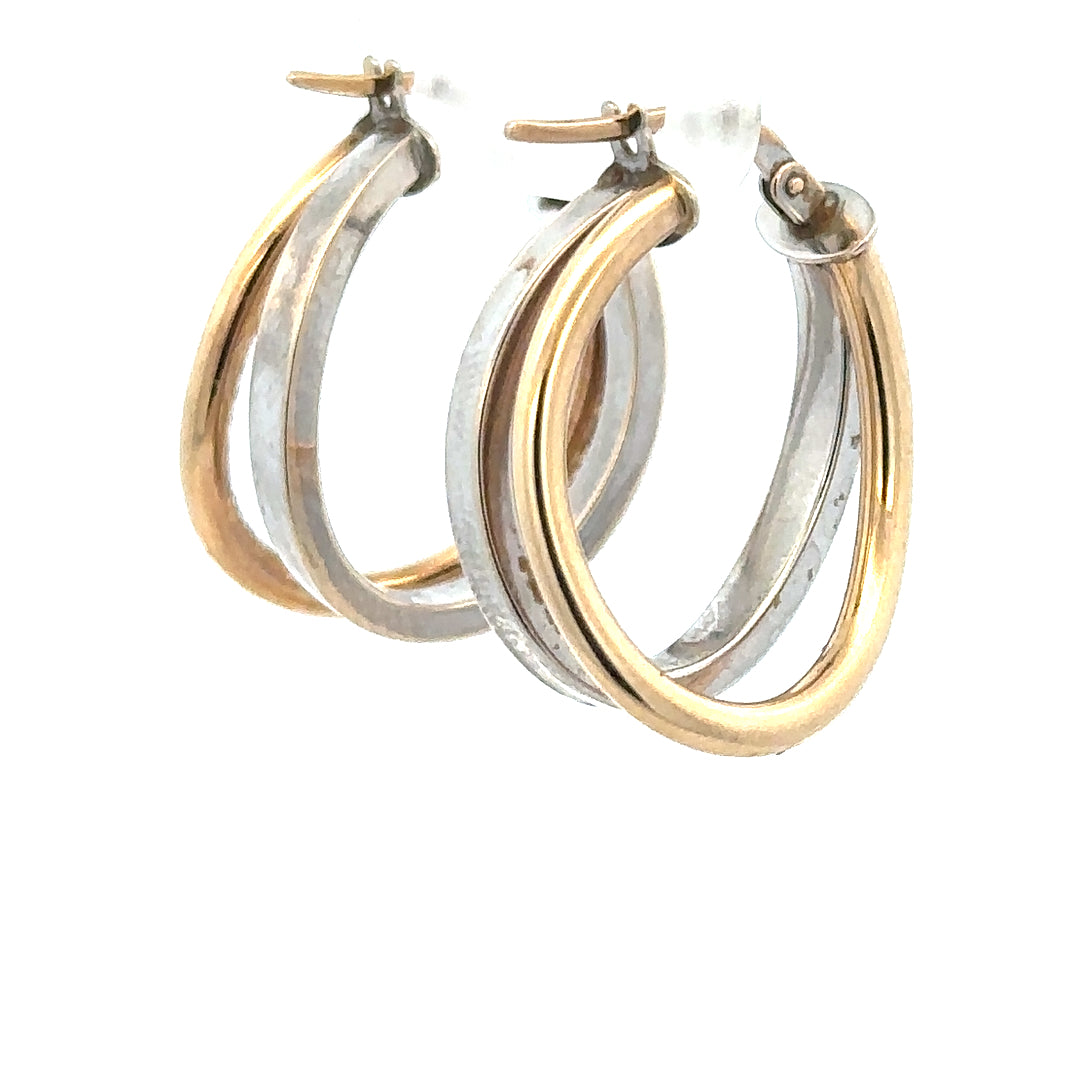 9ct yellow gold earrings weighing 2.3g, featuring a simple and elegant design, perfect for everyday wear.