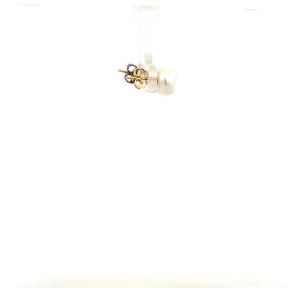 9ct yellow gold earrings weighing 2.6g, featuring a classic design with a polished finish, shown on a plain background.