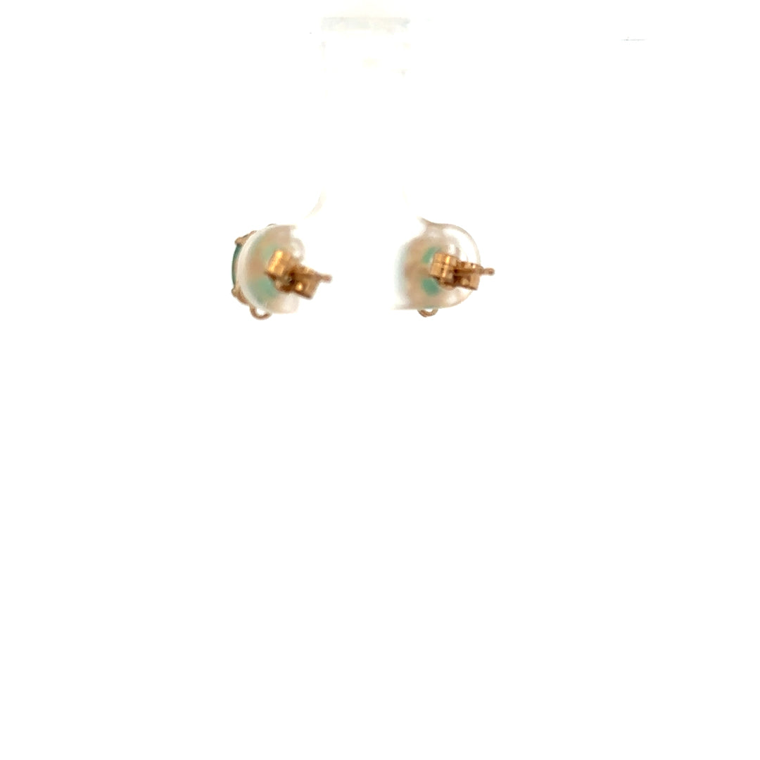 9ct yellow gold emerald earrings with shimmering green stones, lightweight design, crafted for elegant style.