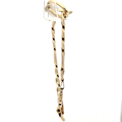9ct yellow gold Figaro bracelet weighing 20.1g, featuring linked chain design and polished finish.