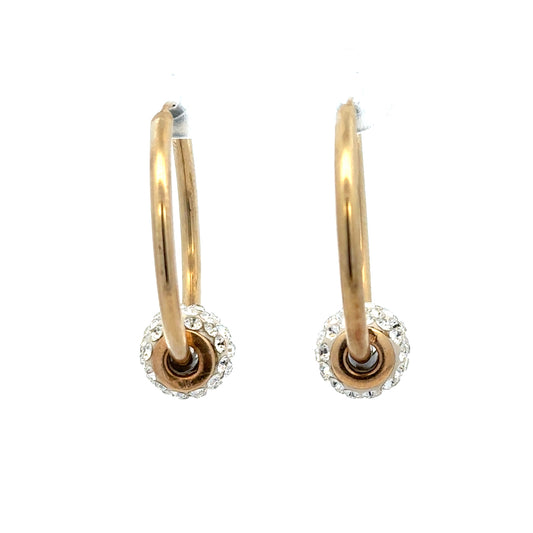 9ct yellow gold hoop earrings, lightweight 2.2g, with a classic circular design, perfect for everyday wear.