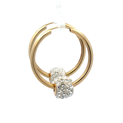 9ct yellow gold hoop earrings weighing 2.2g, featuring a classic circular design, unbranded jewelry accessory.