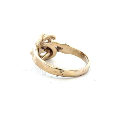 9ct yellow gold knot ring in size Z1, featuring a sleek design and smooth finish, perfect for everyday wear.