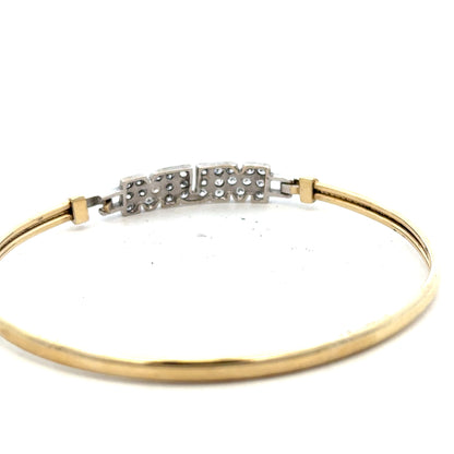 9ct yellow gold Mum bangle with a sleek design, weighing 5.3 grams, perfect for a meaningful gift or everyday wear.