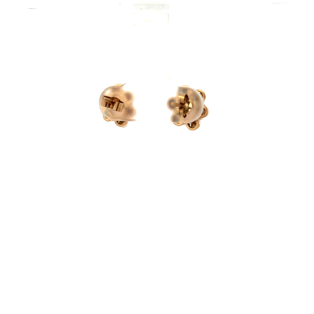 9ct yellow gold opal earrings with vibrant oval opals set in gold, weighing 2.1g, featuring a classic and elegant design.