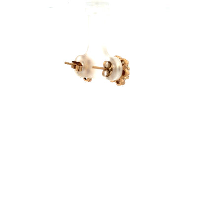 9ct yellow gold opal earrings with vibrant, iridescent stones and gold hooks, weighing 2.1 grams.