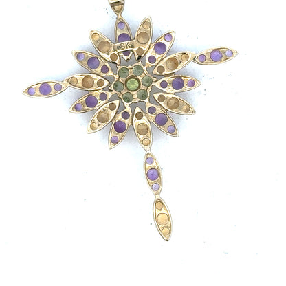 9ct yellow gold pendant weighing 4.6g, featuring a simple elegant design, displayed on a neutral background.