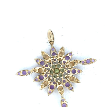 9ct yellow gold pendant weighing 4.6g, featuring a simple design, shown on a neutral background.