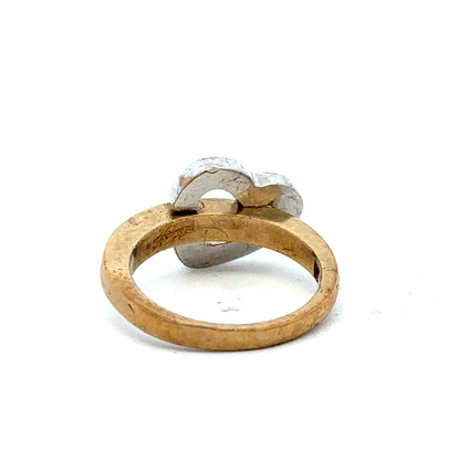 9ct yellow gold ring in size I with a smooth polished finish, displayed on a plain background.