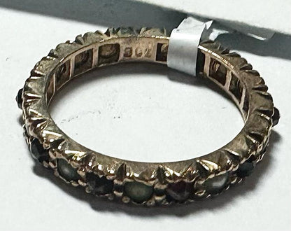 9ct yellow gold ring in size I1/2, featuring a smooth band design, unbranded, shown in a close-up image.