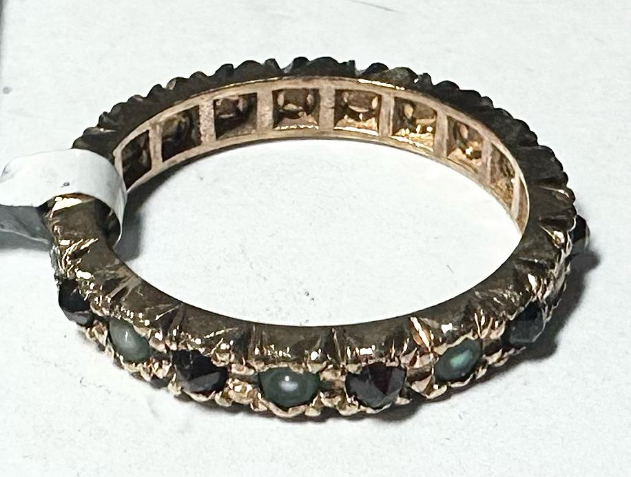 9ct yellow gold ring in size I 1/2, featuring a simple band with a polished finish.