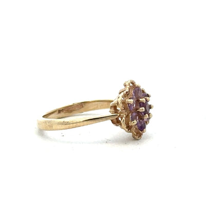 9ct yellow gold ring size I1/2 with a smooth band, unbranded, shown on a plain background.