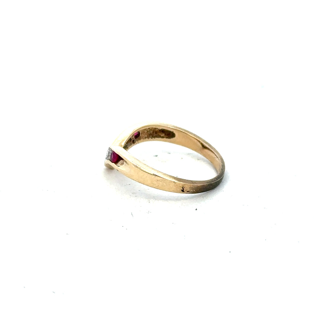 9ct yellow gold ring in size J, featuring a smooth polished band and classic design.