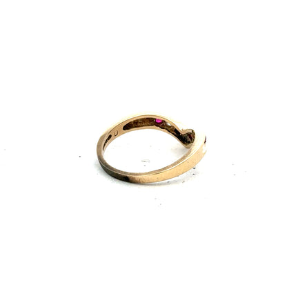 9ct yellow gold ring in size J with a smooth polished finish, unbranded jewelry accessory.