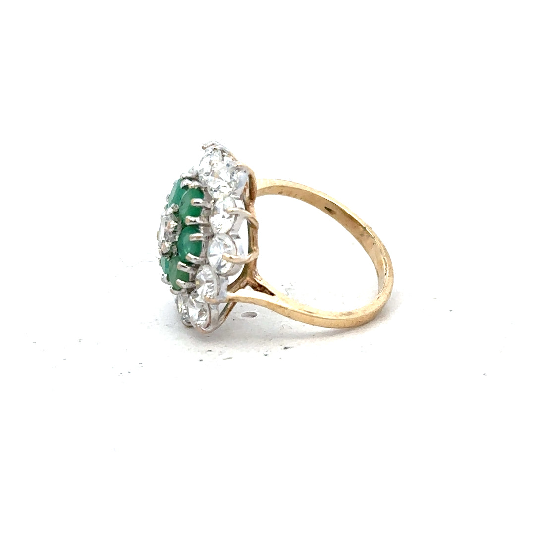 Yellow gold ring in size J with a smooth band, crafted from 9ct yellow gold, unbranded, shown from a side view.