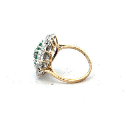 9ct yellow gold ring in size J with a smooth band, unbranded, shown on a plain background.