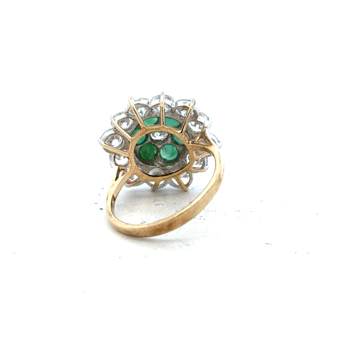9ct yellow gold ring in size J with a smooth polished finish, unbranded jewelry piece.