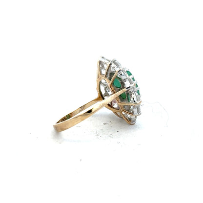 9ct yellow gold ring in size J with a simple band design, unbranded, shown on a plain background.