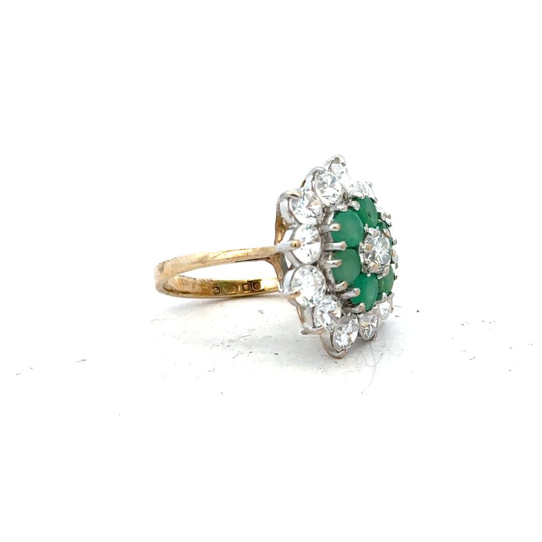 9ct yellow gold ring in size J with a smooth band, unbranded, showcasing a shiny polished finish.