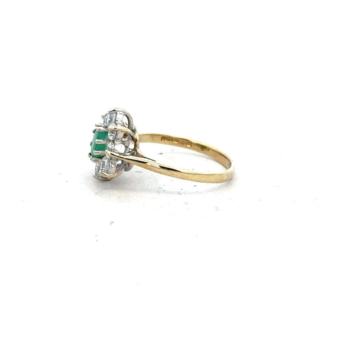 9ct yellow gold ring in size J, unbranded, featuring a smooth polished finish and classic design.