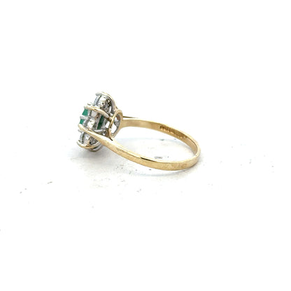 9ct yellow gold ring size J with a polished finish, unbranded jewelry piece displayed on a plain background