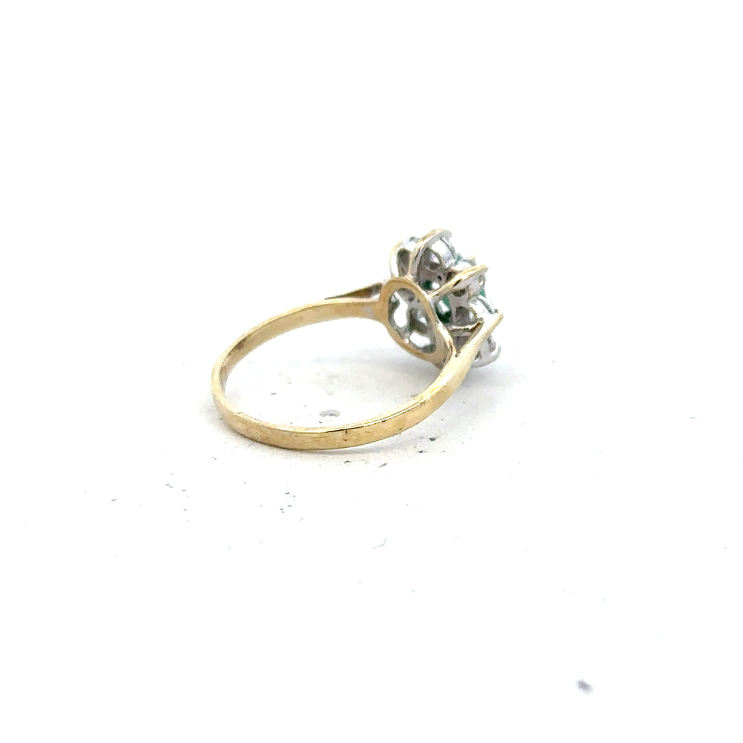 9ct yellow gold ring in size J, unbranded, with a smooth polished finish and classic design.
