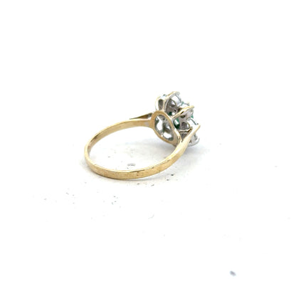 9ct yellow gold ring in size J, unbranded, with a smooth polished finish and classic design.