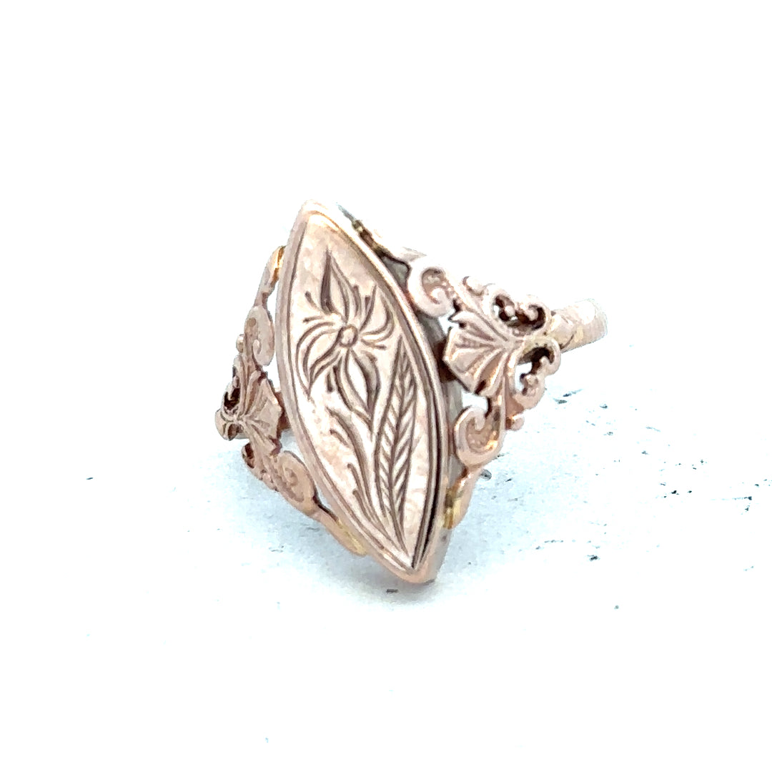 9ct yellow gold ring size J with a smooth polished band, unbranded jewelry, suitable for elegant everyday wear.