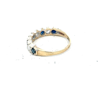 9ct yellow gold ring in size J with a smooth band, featuring a polished finish, unbranded jewelry for women.
