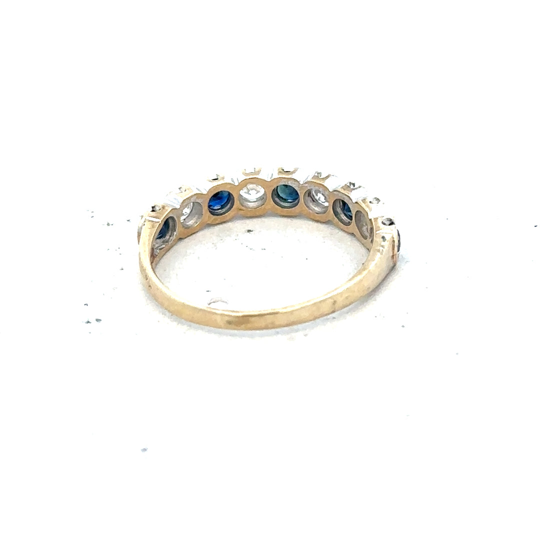 9ct yellow gold ring in size J, featuring a smooth polished band, unbranded jewelry accessory.