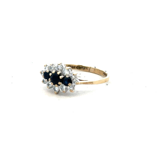 9ct yellow gold ring in size J1/2 with a simple band design, unbranded jewelry for women.