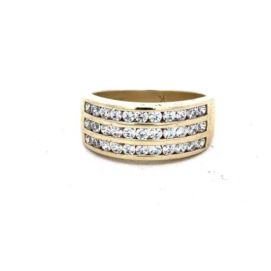 9ct yellow gold ring in size K with a smooth band, unbranded jewelry perfect for everyday wear