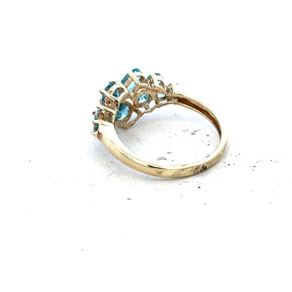 9ct yellow gold ring in size K, featuring a smooth polished band, unbranded jewelry, classic and elegant style.