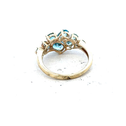 9ct yellow gold ring in size K with a simple, polished band, unbranded jewelry.