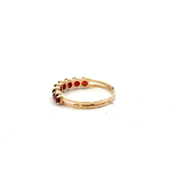 9ct yellow gold ring size K1/2 with smooth band, unbranded jewelry, shown on a plain white background.