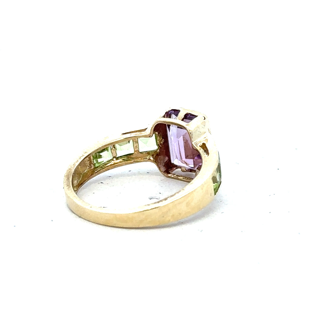 9ct yellow gold ring in size K1/2 with a smooth band, unbranded jewelry, displayed on a neutral background.