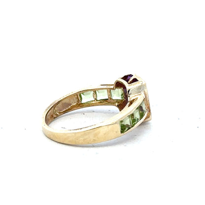 9ct yellow gold ring in size K1/2 with a smooth band, unbranded, displayed against a neutral background.