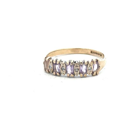 9ct yellow gold ring in size K1/2, featuring a smooth polished band, unbranded jewelry.