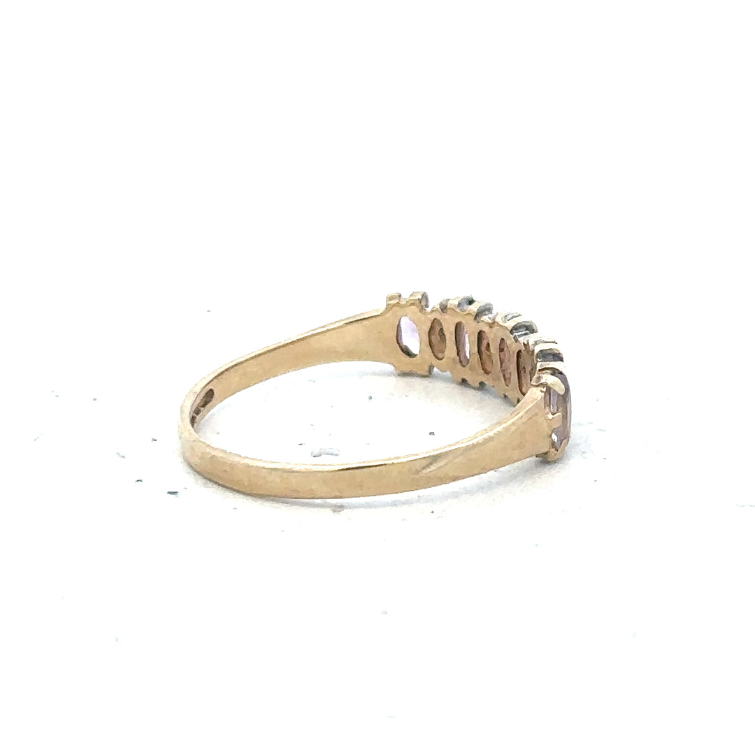 9ct yellow gold ring size K1/2 with a smooth polished band, unbranded jewelry, shiny and elegant for everyday wear