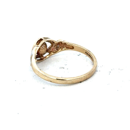9ct yellow gold ring in size K1/2, featuring a smooth polished band, unbranded jewelry accessory.