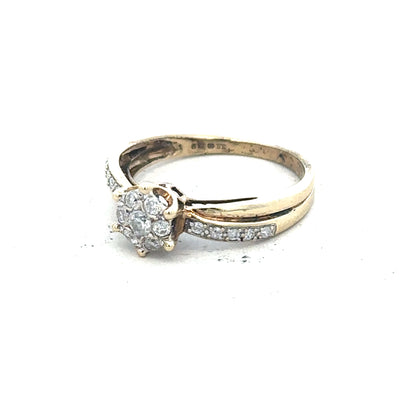 9ct yellow gold ring in size L with a smooth band, unbranded, styled for elegant everyday wear.