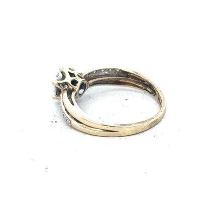 9ct yellow gold ring in size L with a smooth band, unbranded jewelry, showcasing a classic and elegant design.